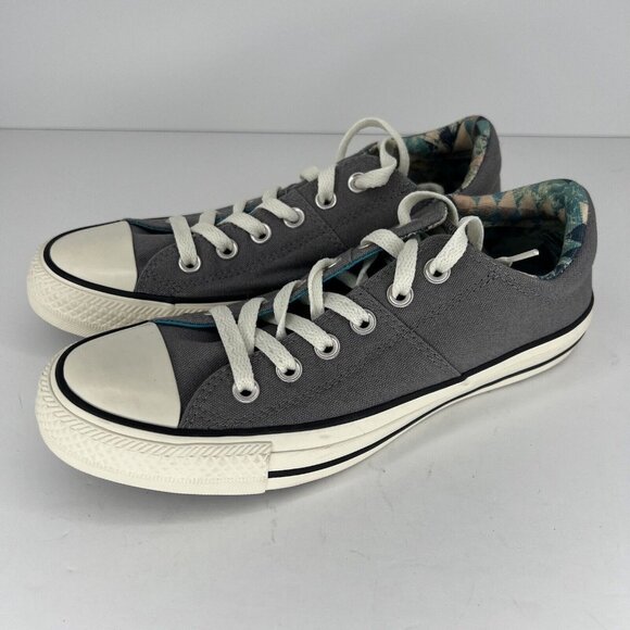 Converse Shoes - Converse Unisex All Star Sneakers Gray/Fancy Teal Inside Womens Size 8 EU 39